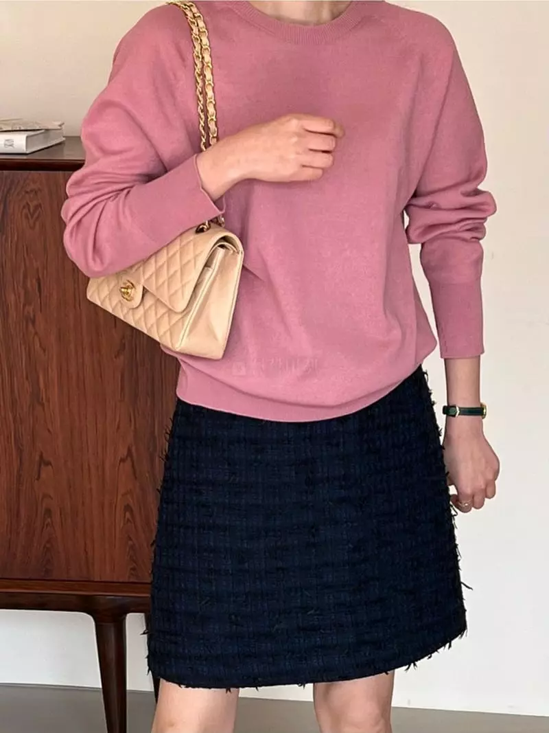 Bowen - Korean Women Fashion - #shopsmall - Twid Mini Skirt - 7