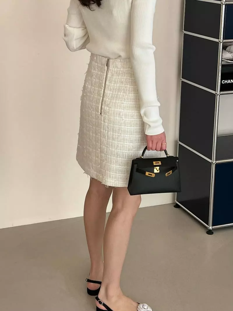 Bowen - Korean Women Fashion - #vintageinspired - Twid Mini Skirt - 2
