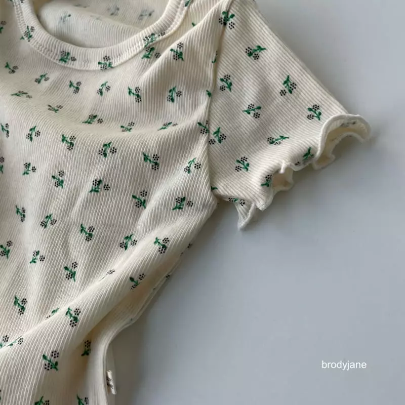 Brody Jane - Korean Children Fashion - #discoveringself - Small Flower Frill Short Sleeves Easywear - 2