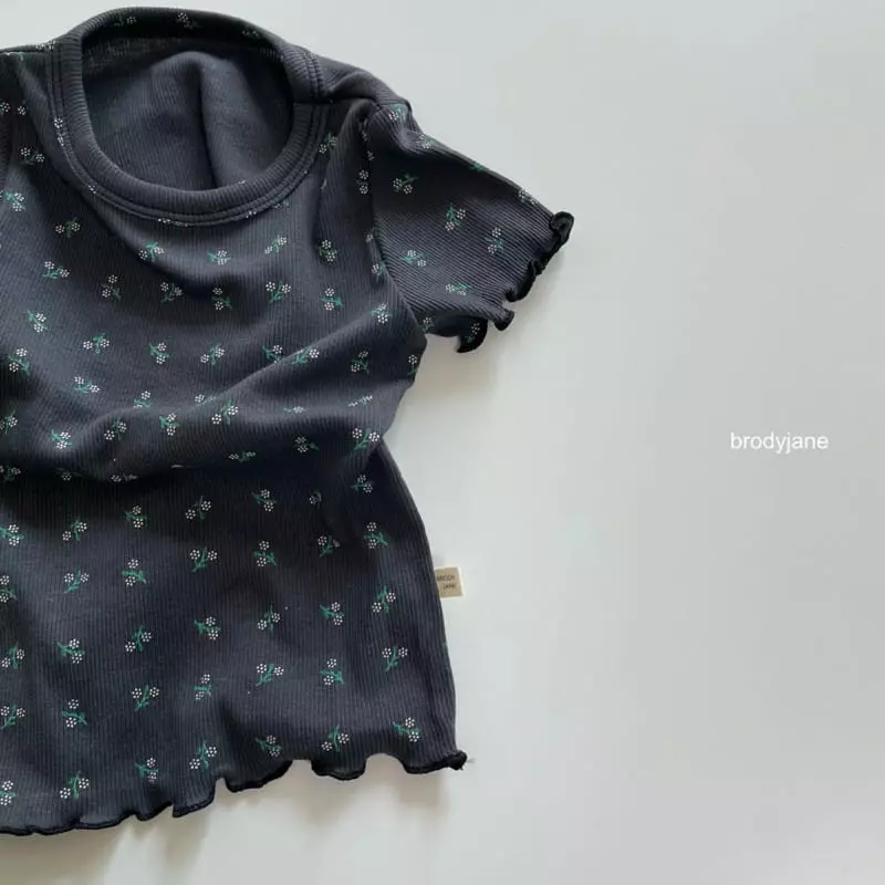 Brody Jane - Korean Children Fashion - #kidsstore - Small Flower Frill Short Sleeves Easywear - 5