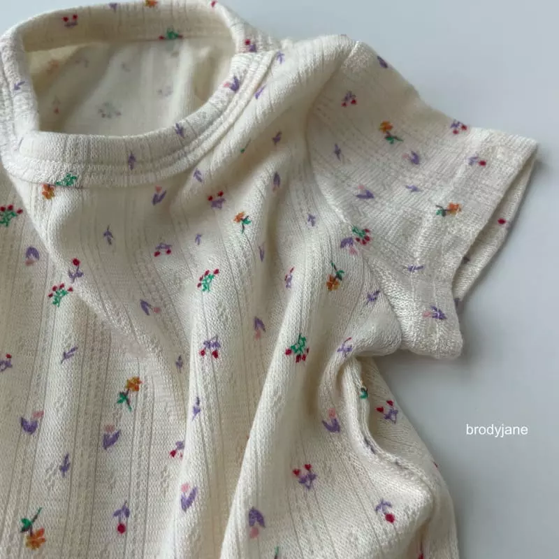 Brody Jane - Korean Children Fashion - #magicofchildhood - Flower Eyelet Knit Short Sleeves Easywear - 6