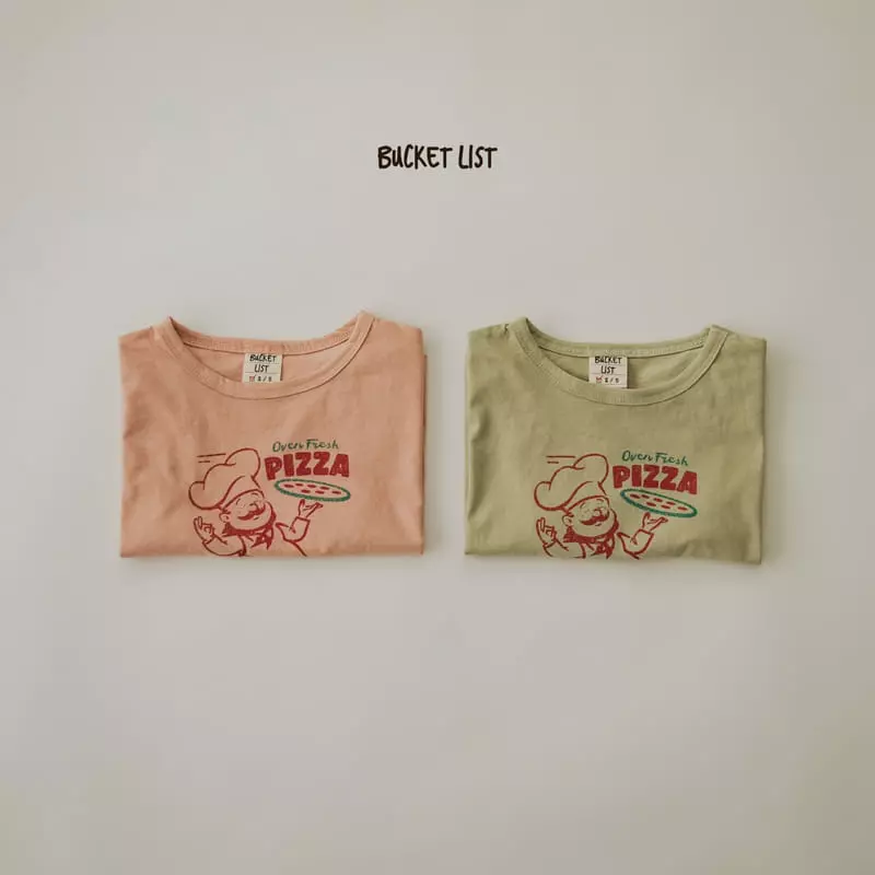 Bucket List - Korean Children Fashion - #Kfashion4kids - Pizza Silket Tee - 10