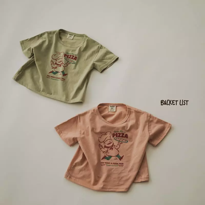 Bucket List - Korean Children Fashion - #childofig - Pizza Silket Tee