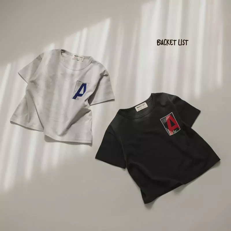Bucket List - Korean Children Fashion - #designkidswear - Alpabet Silket Tee