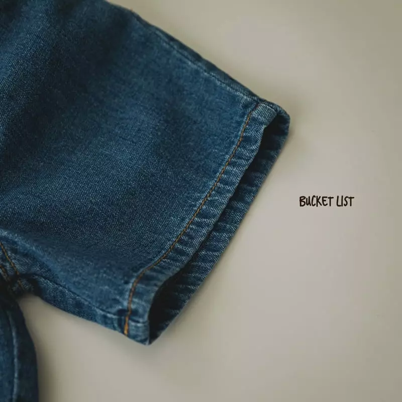 Bucket List - Korean Children Fashion - #discoveringself - Crunch Denim Shorts - 7