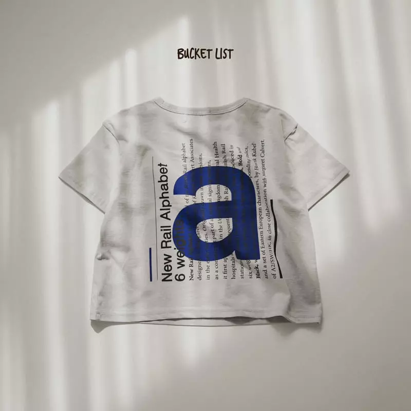 Bucket List - Korean Children Fashion - #fashionkids - Alpabet Silket Tee - 4