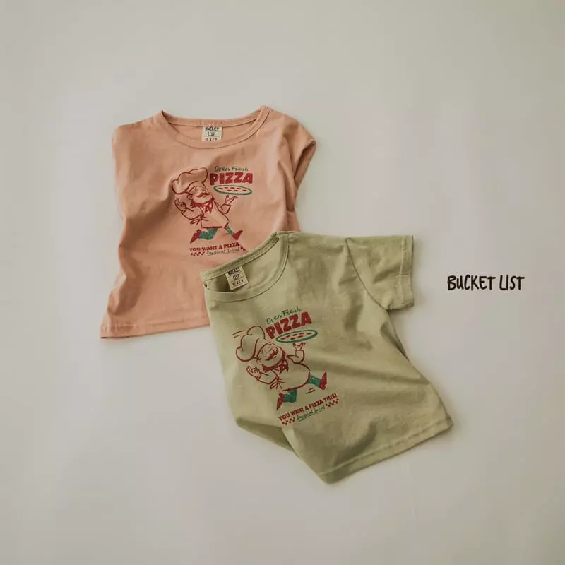 Bucket List - Korean Children Fashion - #kidsstore - Pizza Silket Tee - 8