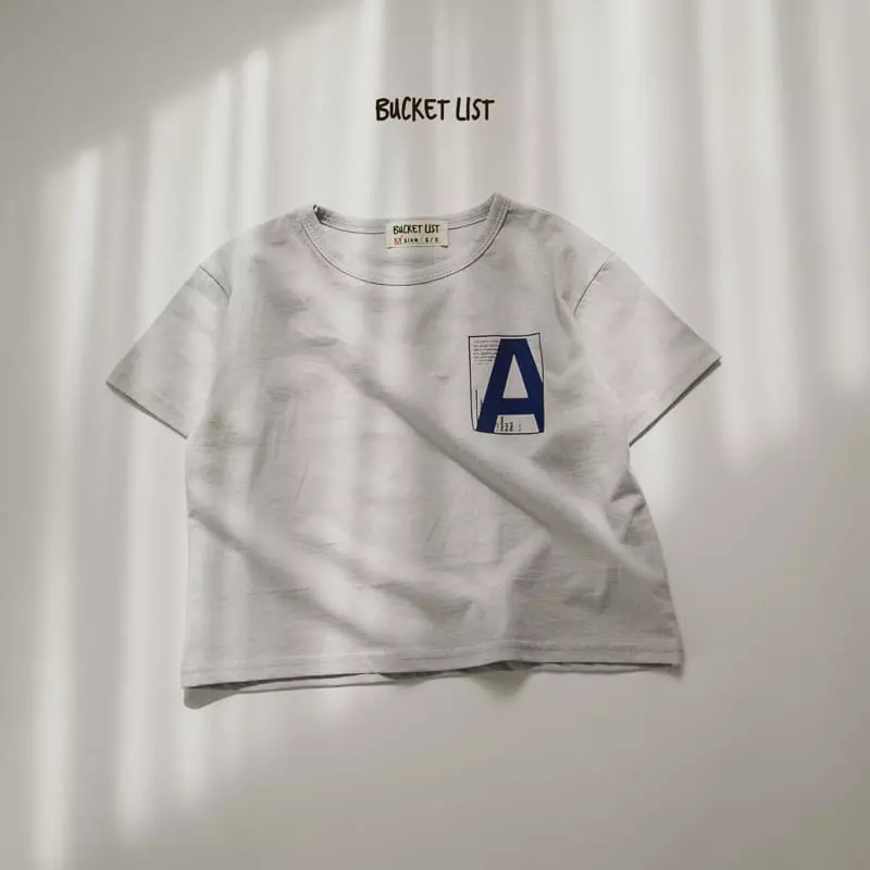 Bucket List - Korean Children Fashion - #kidsstore - Alpabet Silket Tee - 5