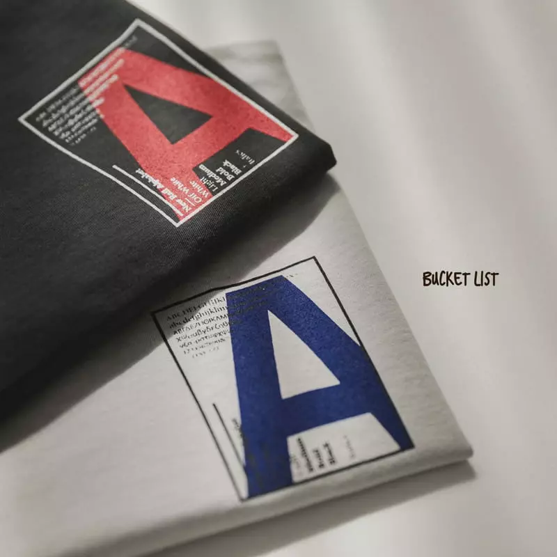 Bucket List - Korean Children Fashion - #littlefashionista - Alpabet Silket Tee - 8