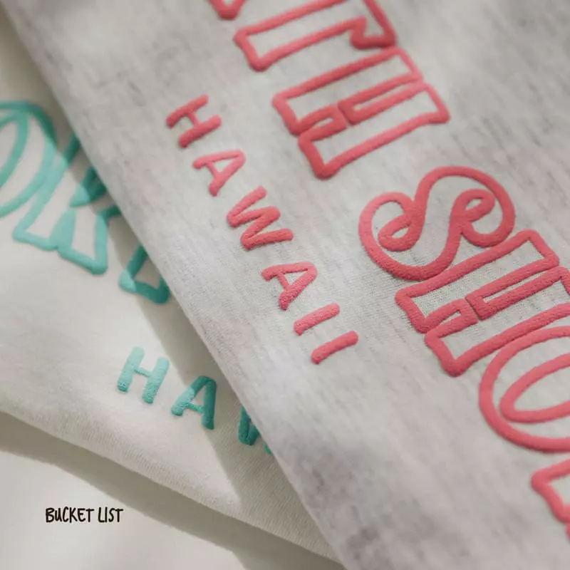 Bucket List - Korean Children Fashion - #littlefashionista - Hawaii Short Sleeves Tee - 6