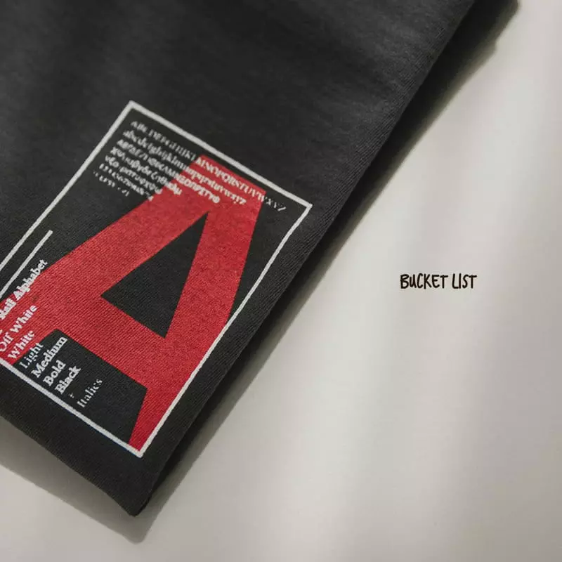 Bucket List - Korean Children Fashion - #todddlerfashion - Alpabet Silket Tee - 12