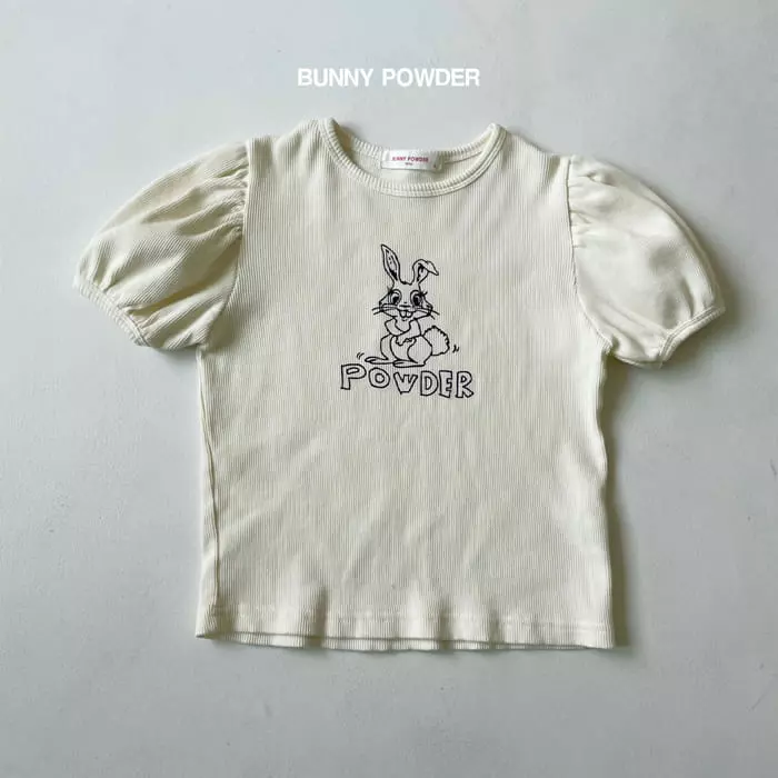 Bunny Powder - Korean Children Fashion - #Kfashion4kids - Rabbit Puff Tee