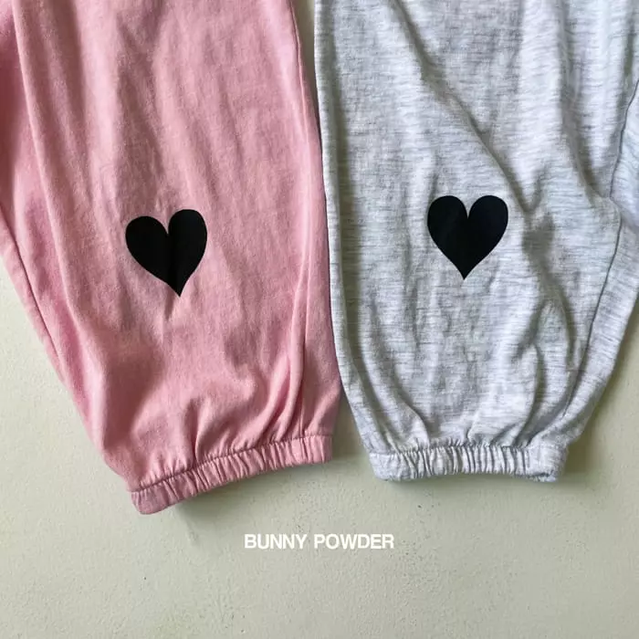 Bunny Powder - Korean Children Fashion - #discoveringself - Heart Jogger Pants