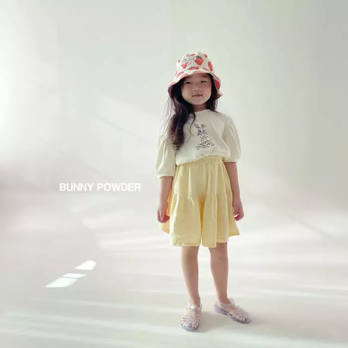 Bunny Powder - Korean Children Fashion - #kidsshorts - Rabbit Puff Tee - 12