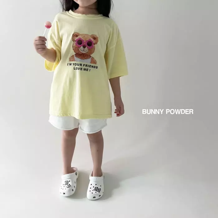 Bunny Powder - Korean Children Fashion - #kidsshorts - Friends Tee - 11