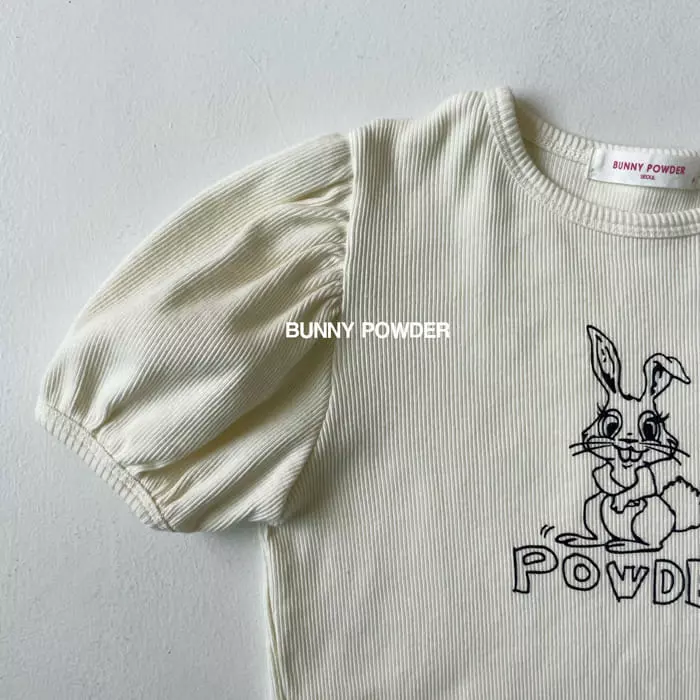 Bunny Powder - Korean Children Fashion - #littlefashionista - Rabbit Puff Tee - 2