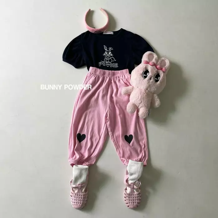 Bunny Powder - Korean Children Fashion - #magicofchildhood - Heart Jogger Pants - 8