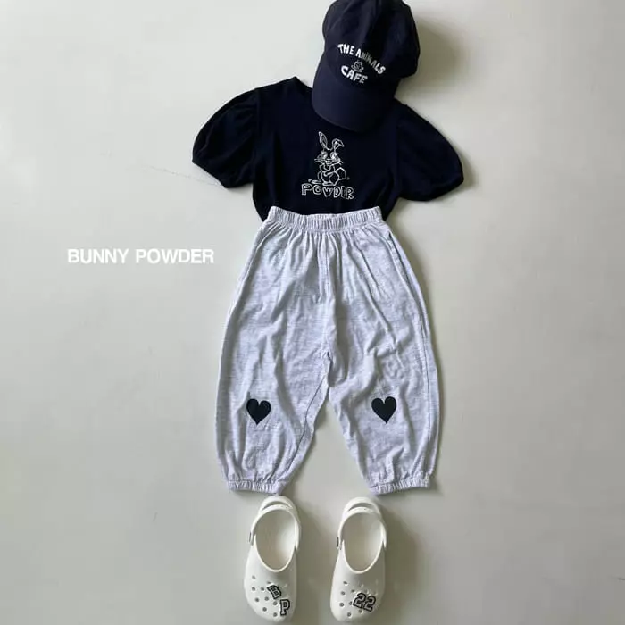 Bunny Powder - Korean Children Fashion - #minifashionista - Heart Jogger Pants - 9