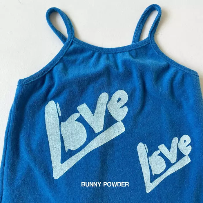 Bunny Powder - Korean Children Fashion - #toddlerclothing - Tery String One-piece - 3