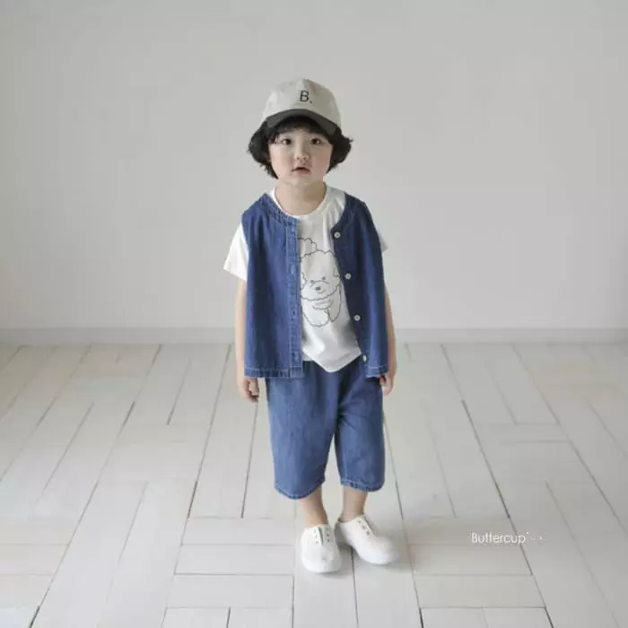 Buttercup - Korean Children Fashion - #Kfashion4kids - Morden Denim Vest - 6