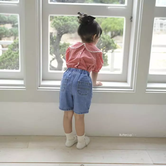 Buttercup - Korean Children Fashion - #childrensboutique - Simple Denim Shorts - 12