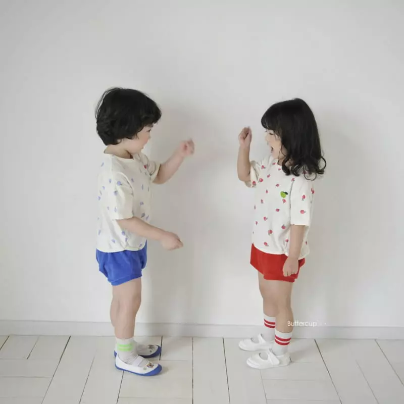Buttercup - Korean Children Fashion - #childrensboutique - Apple Short Sleeves Tee - 11
