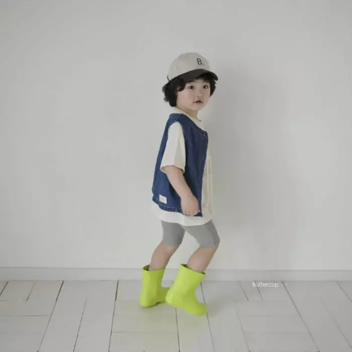 Buttercup - Korean Children Fashion - #kidsshorts - Morden Denim Vest - 3