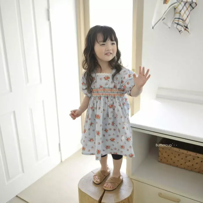 Buttercup - Korean Children Fashion - #littlefashionista - Smocked Garden One-piece - 6
