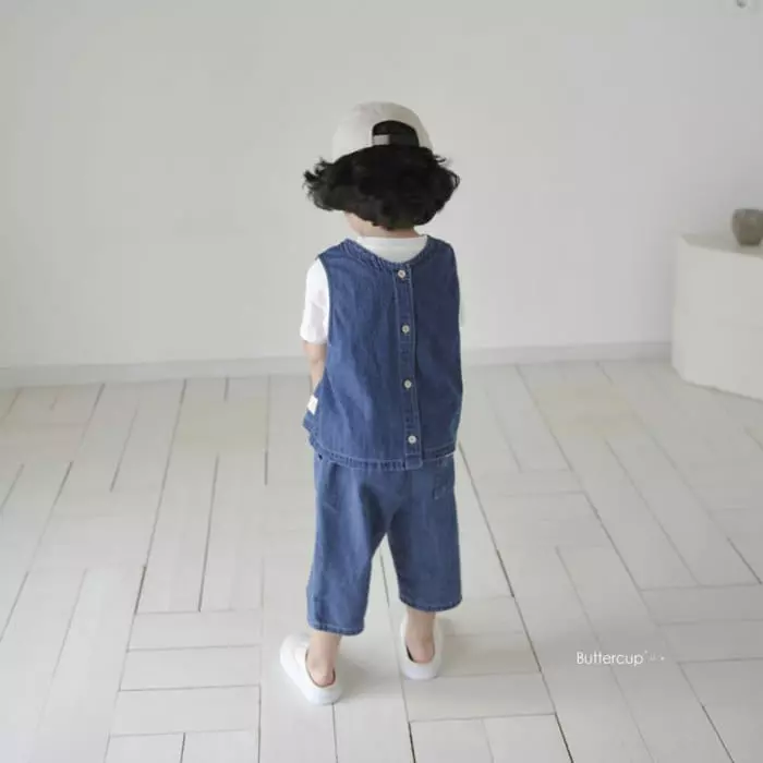 Buttercup - Korean Children Fashion - #minifashionista - Morden Denim Vest - 9
