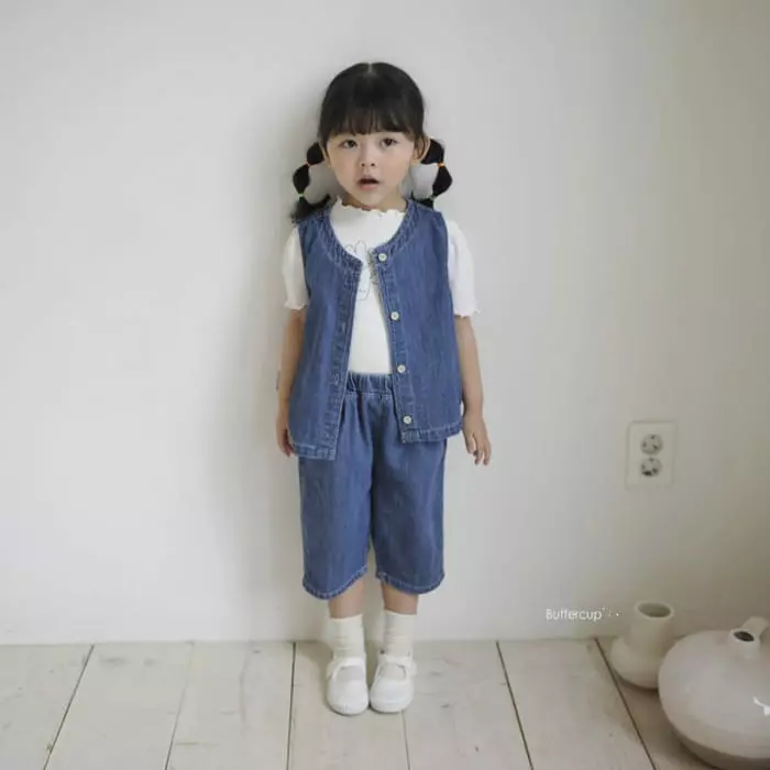 Buttercup - Korean Children Fashion - #prettylittlegirls - Morden Denim Vest - 10