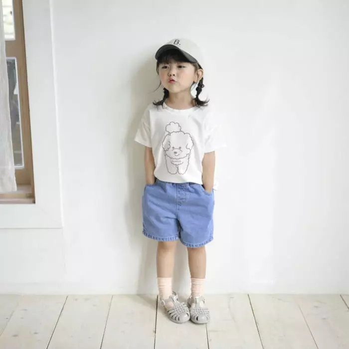 Buttercup - Korean Children Fashion - #prettylittlegirls - Simple Denim Shorts - 7