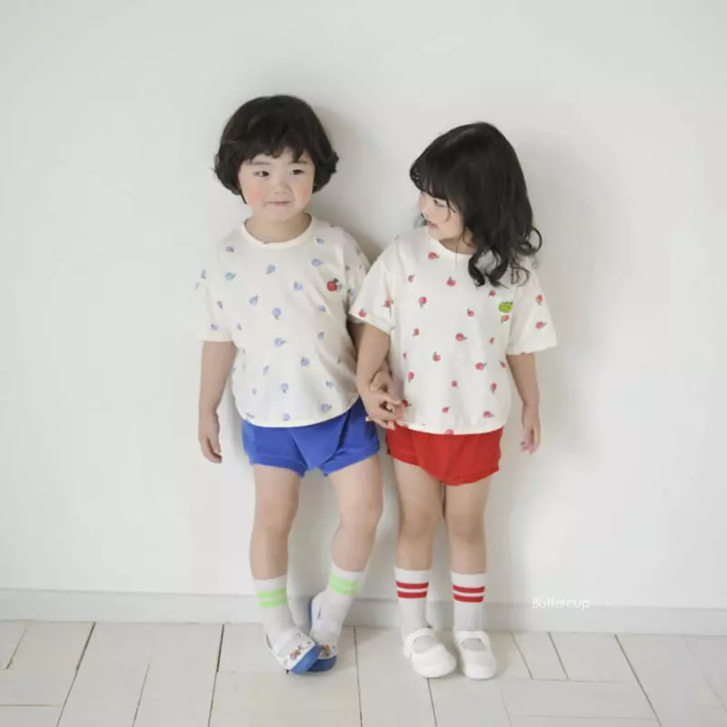 Buttercup - Korean Children Fashion - #stylishchildhood - Apple Short Sleeves Tee - 9
