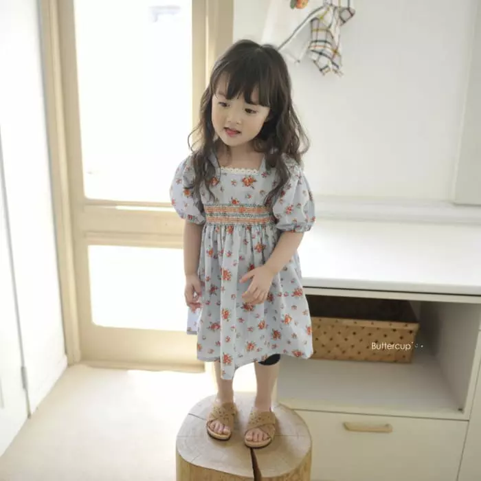 Buttercup - Korean Children Fashion - #todddlerfashion - Smocked Garden One-piece - 10