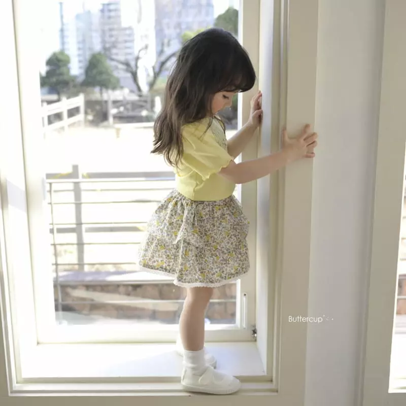 Buttercup - Korean Children Fashion - #toddlerclothing - Cherry Rabbit Rib Short Sleeves Tee - 7
