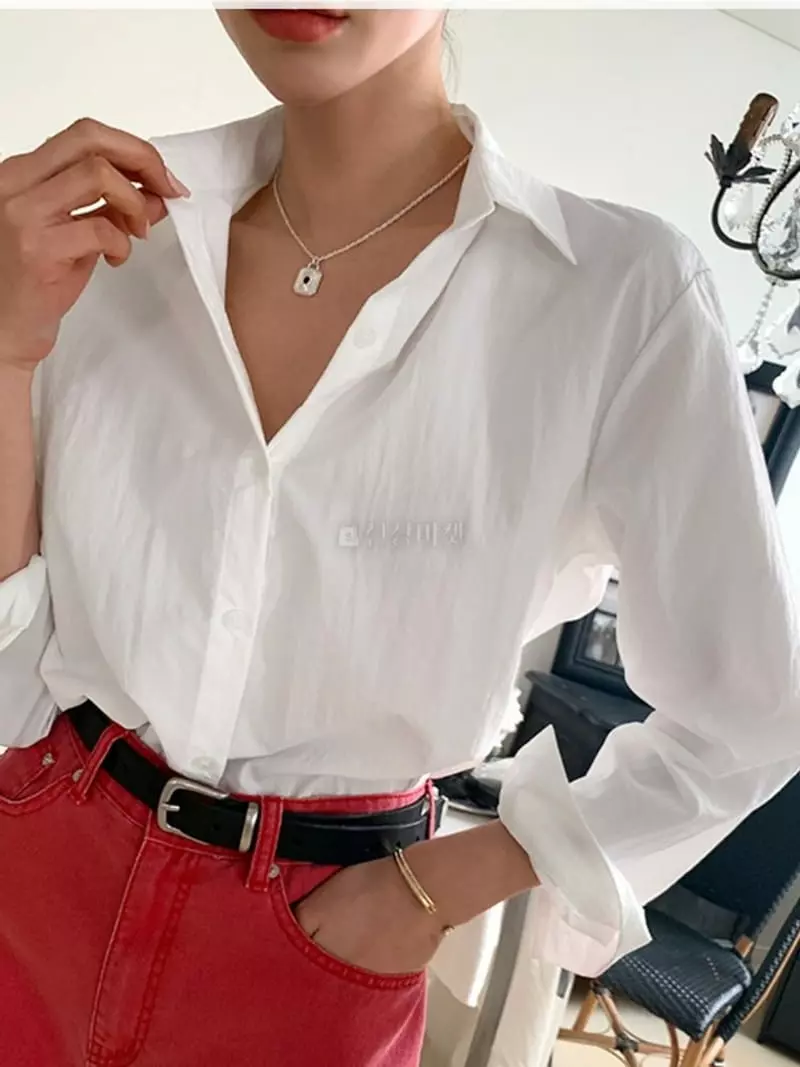 Chemi - Korean Women Fashion - #momslook - Rinkle Shirt - 3