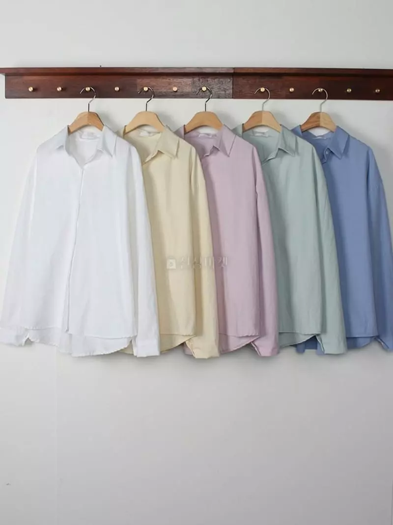Chemi - Korean Women Fashion - #momslook - Overfit Daily Bio Shirt - 4