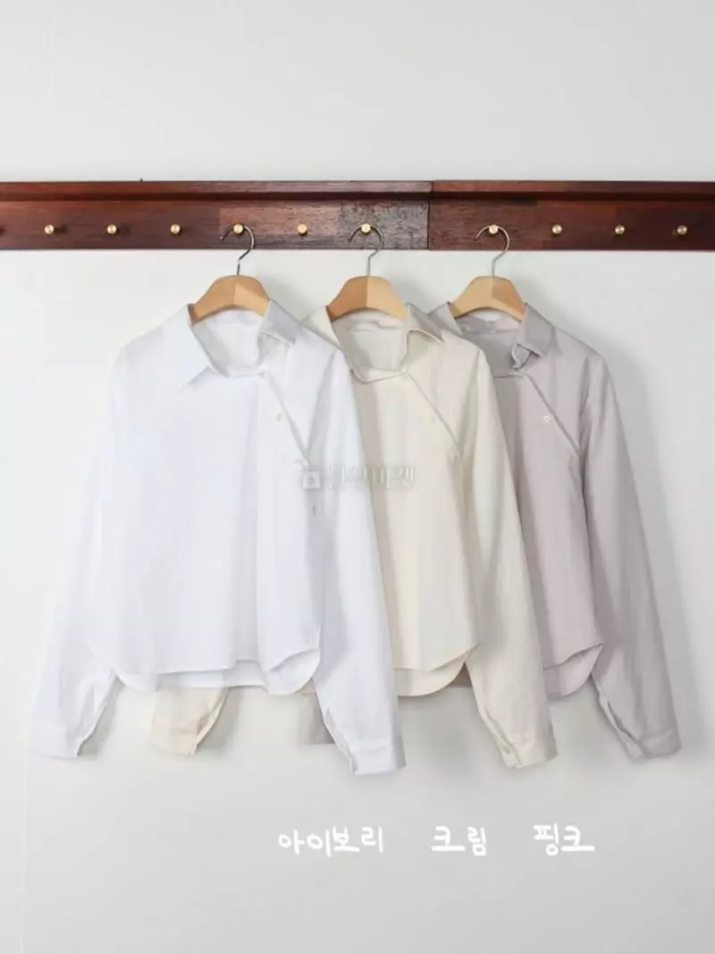 Chemi - Korean Women Fashion - #pursuepretty - Bio Center Button Shirt - 4