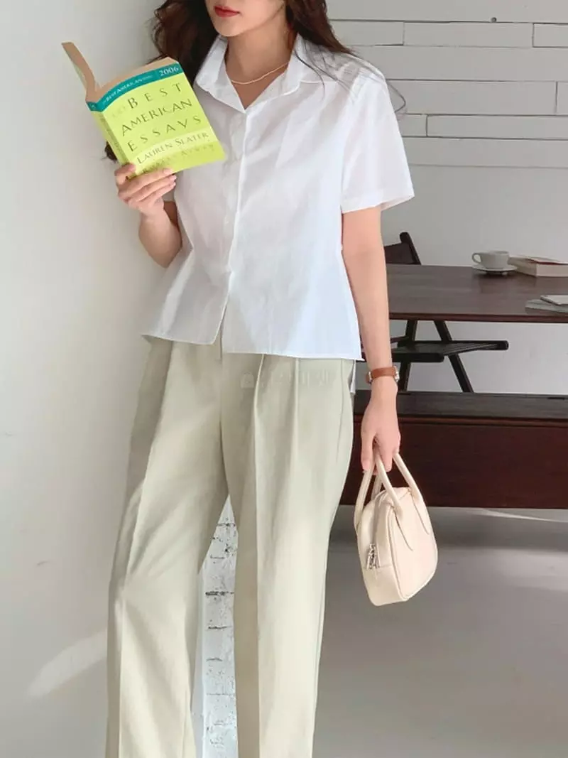 Chemi - Korean Women Fashion - #restrostyle - Punching Shirt - 3