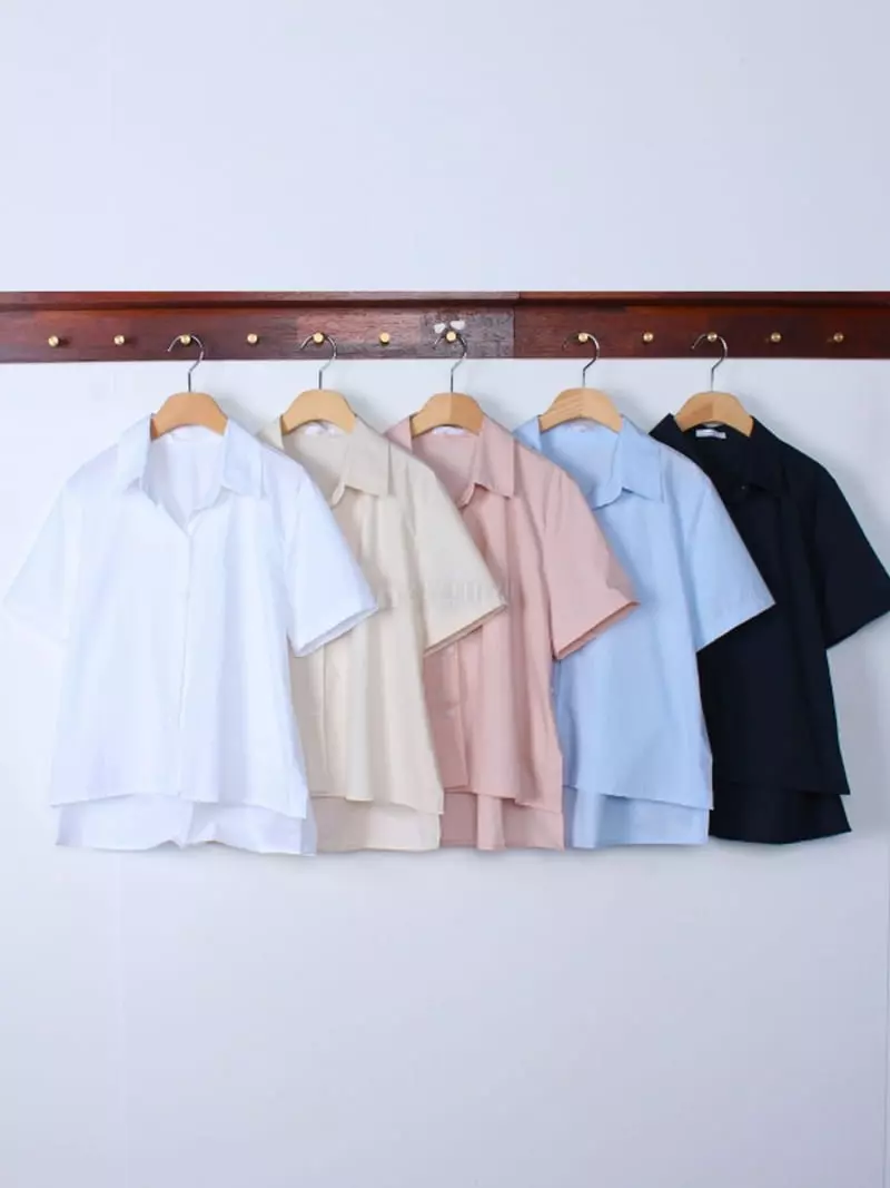 Chemi - Korean Women Fashion - #restrostyle - Punching Shirt - 4