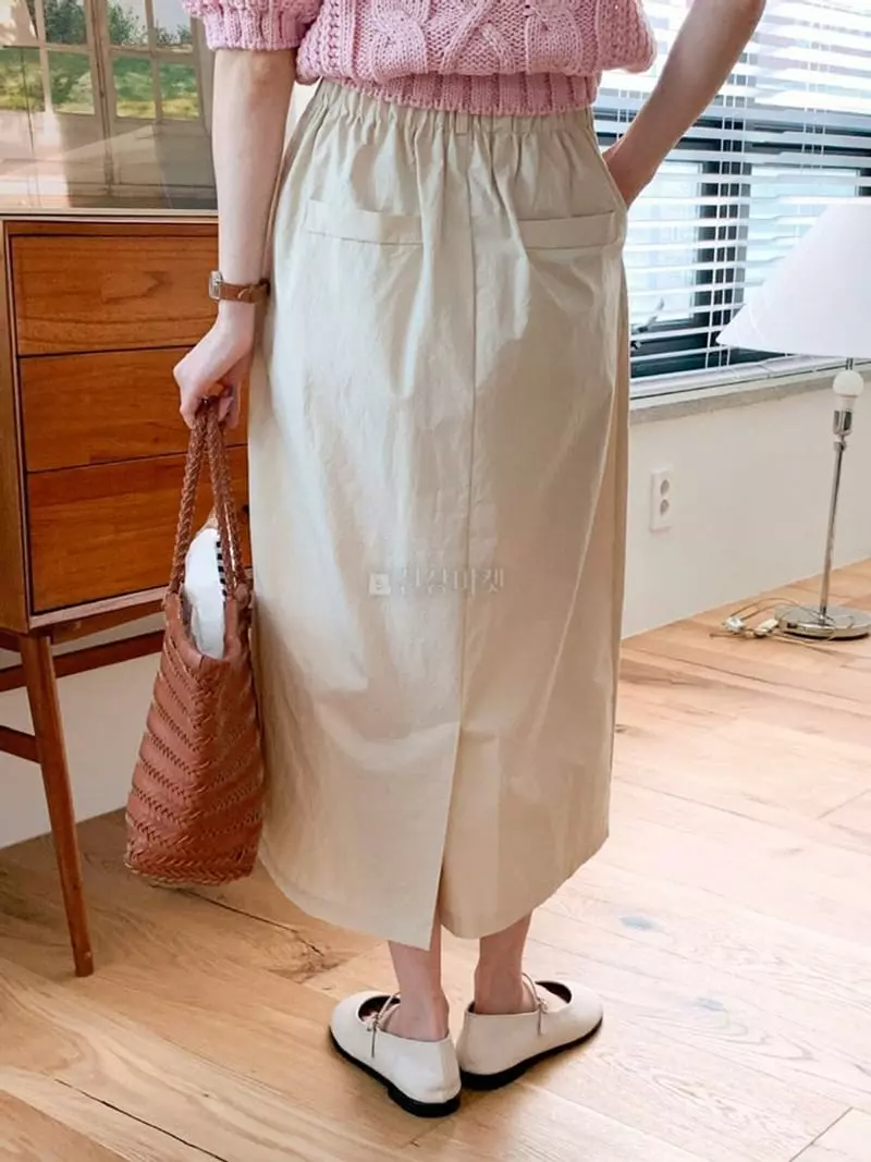 Chemi - Korean Women Fashion - #shopsmall - Simple Skirt - 3