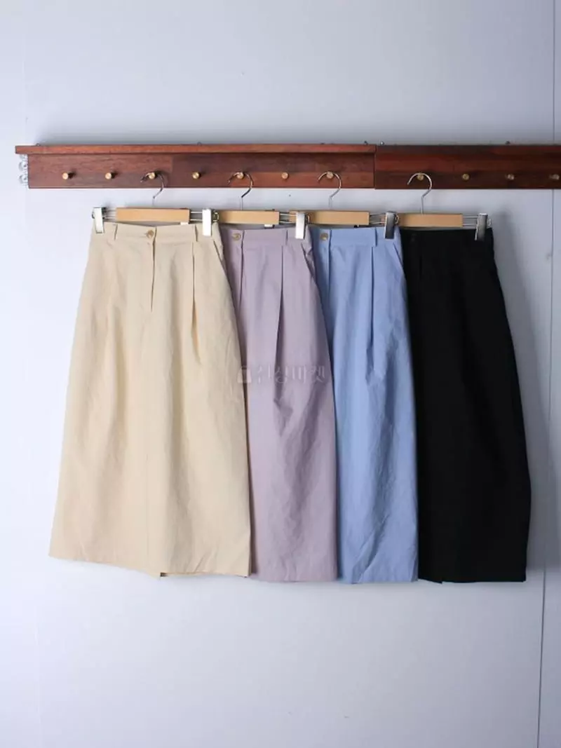 Chemi - Korean Women Fashion - #shopsmall - Simple Skirt - 4
