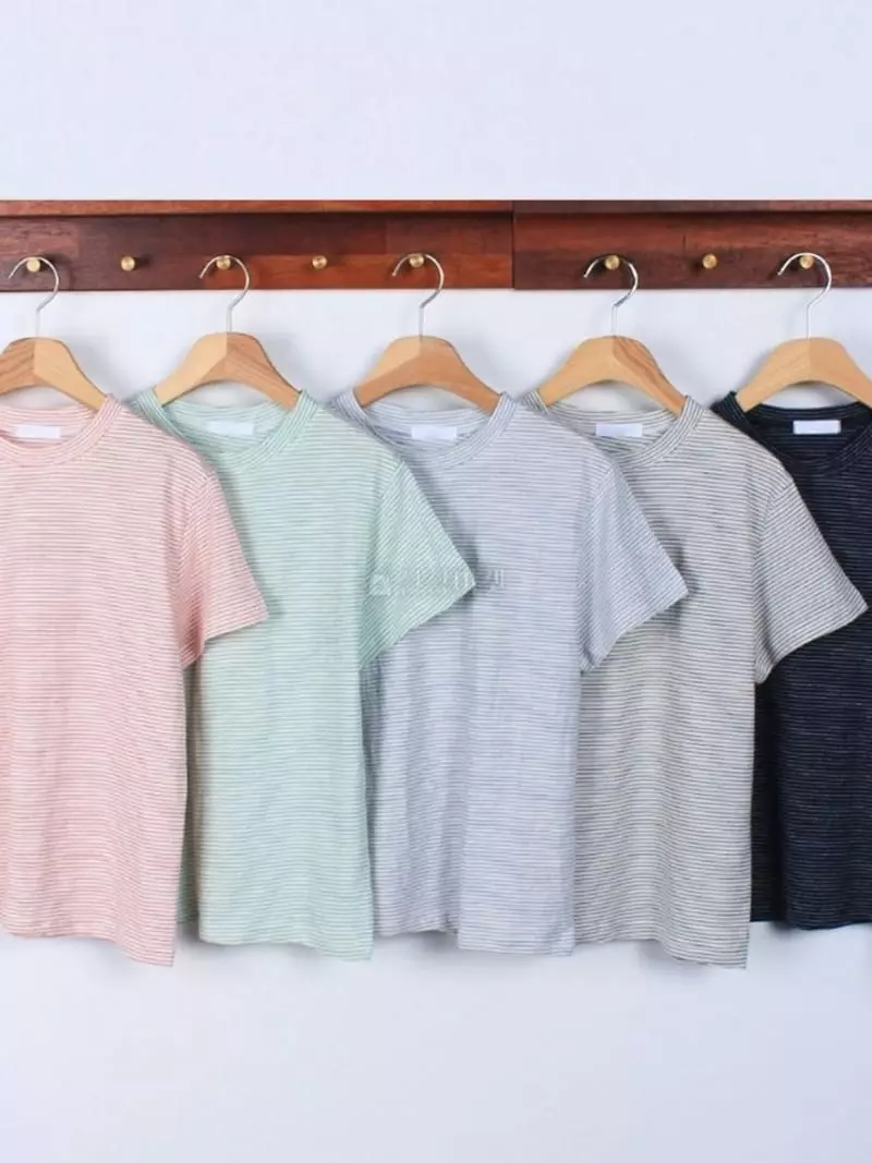 Chemi - Korean Women Fashion - #momslook - Snup Stripes Tee - 4