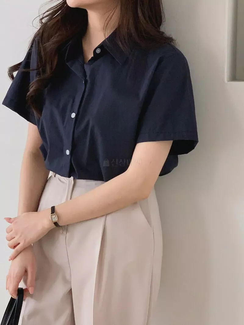 Chemi - Korean Women Fashion - #womensfashion - Free Summer Shirt