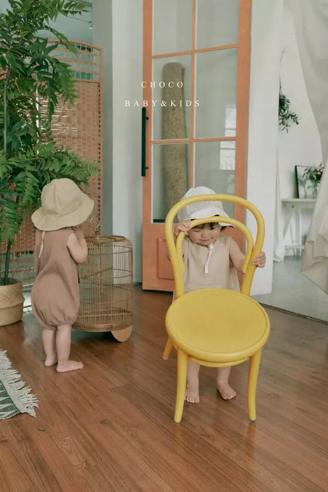 Choco bebe - Korean Baby Fashion - #smilingbaby - Waffle Kangaroo Sleeveless Bodysuit - 4