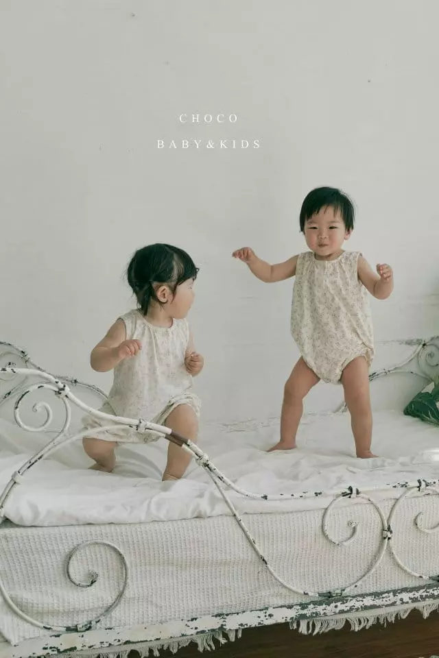 Choco bebe - Korean Baby Fashion - #babyfashion - Leaf Button Shirring Bodysuit - 6