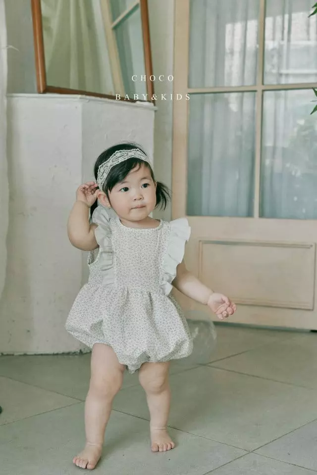 Choco bebe - Korean Baby Fashion - #babyfashion - Burbena Frill Sleeveless Bodysuit - 2