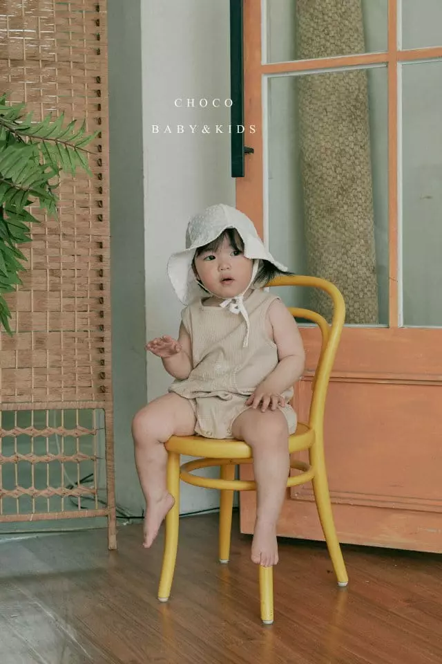 Choco bebe - Korean Baby Fashion - #babyfever - Waffle Kangaroo Sleeveless Bodysuit - 8