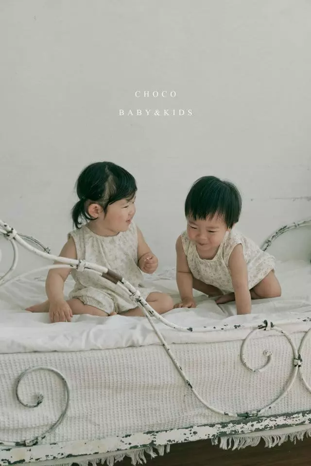 Choco bebe - Korean Baby Fashion - #babyfever - Leaf Button Shirring Bodysuit - 7