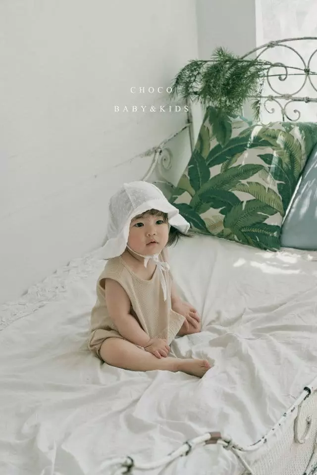 Choco bebe - Korean Baby Fashion - #babyoninstagram - Waffle Kangaroo Sleeveless Bodysuit - 11