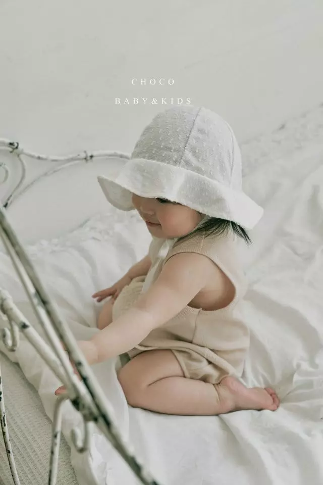 Choco bebe - Korean Baby Fashion - #babyootd - Waffle Kangaroo Sleeveless Bodysuit - 12